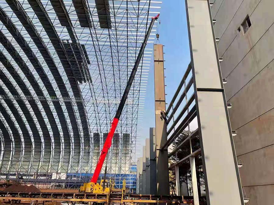 福建省閩光股份集團有限公司燒結(jié)南區(qū)一次料場封閉大棚網(wǎng)架