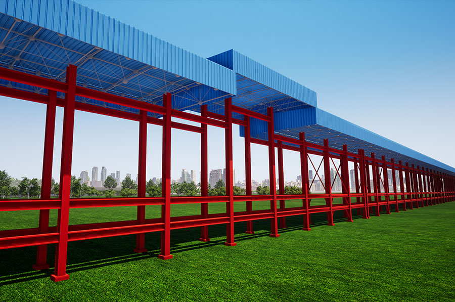 濮陽(yáng)恒潤(rùn)筑邦石油化工有限公司20萬(wàn)方配套倉(cāng)儲(chǔ)項(xiàng)目汽車裝車棧橋、火車棧橋網(wǎng)架工程