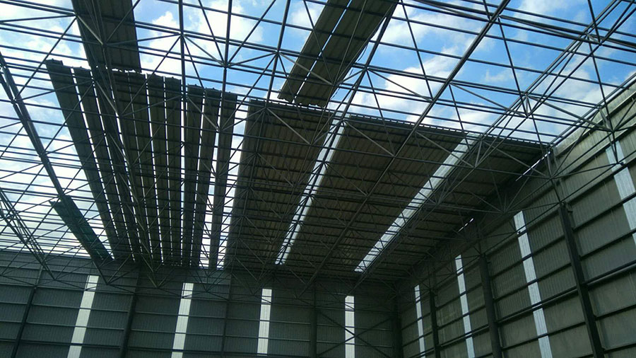 棗莊市樂豐建材有限公司50mx80m網(wǎng)架封閉工程 棗莊市樂豐建材有限公司50mx80m網(wǎng)架封閉工程