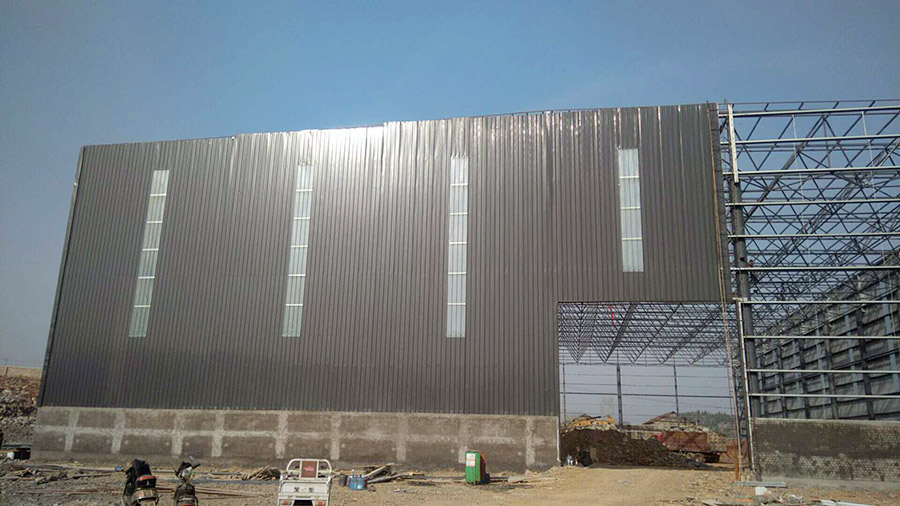 棗莊市樂豐建材有限公司50mx80m網(wǎng)架封閉工程 棗莊市樂豐建材有限公司50mx80m網(wǎng)架封閉工程