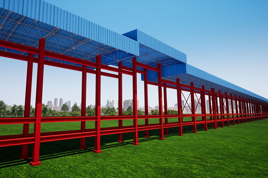 濮陽(yáng)恒潤(rùn)筑邦石油化工有限公司20萬(wàn)方配套倉(cāng)儲(chǔ)項(xiàng)目汽車裝車棧橋、火車棧橋網(wǎng)架工程