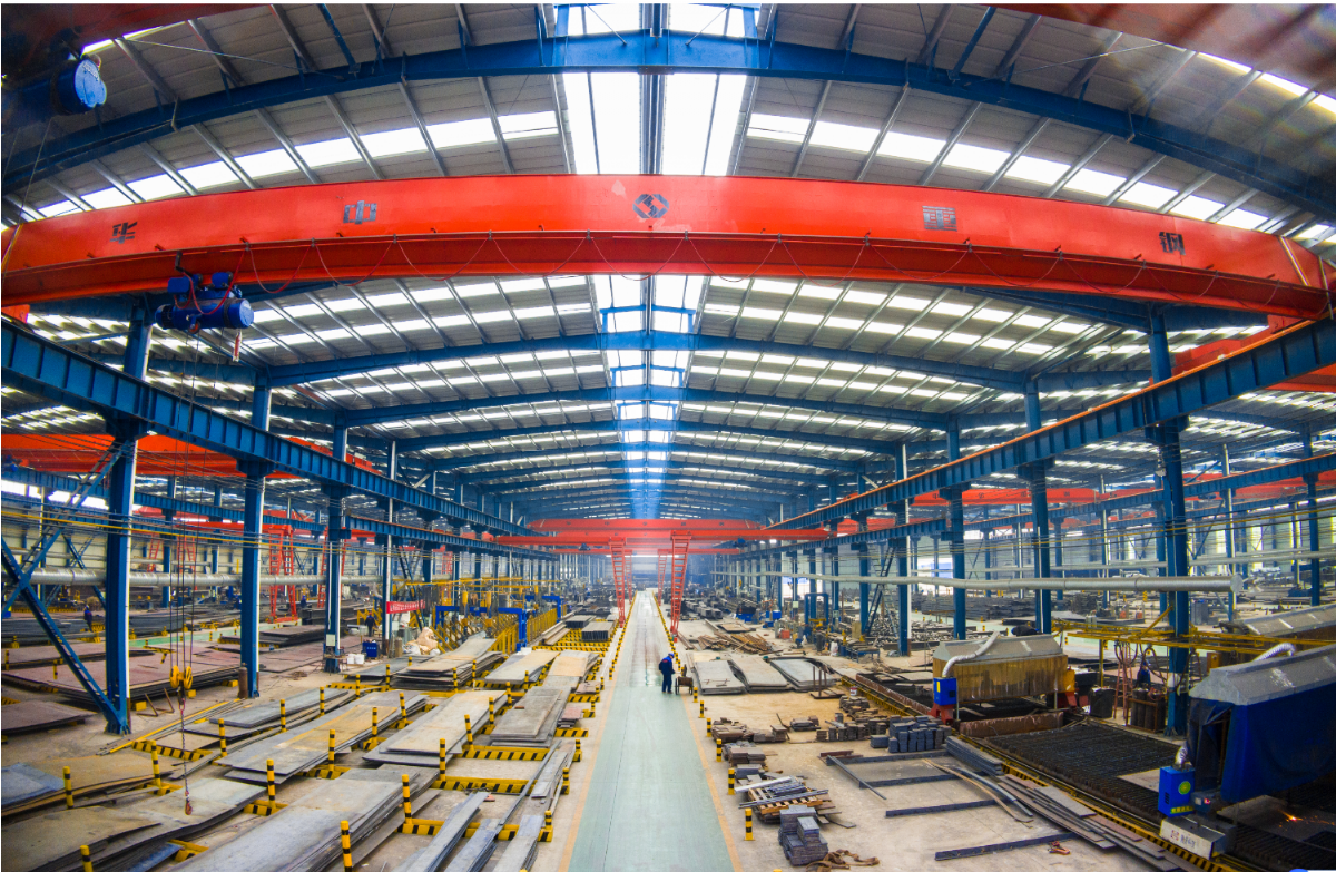 山東華中重鋼工程案例——鋼結(jié)構(gòu)材料加工