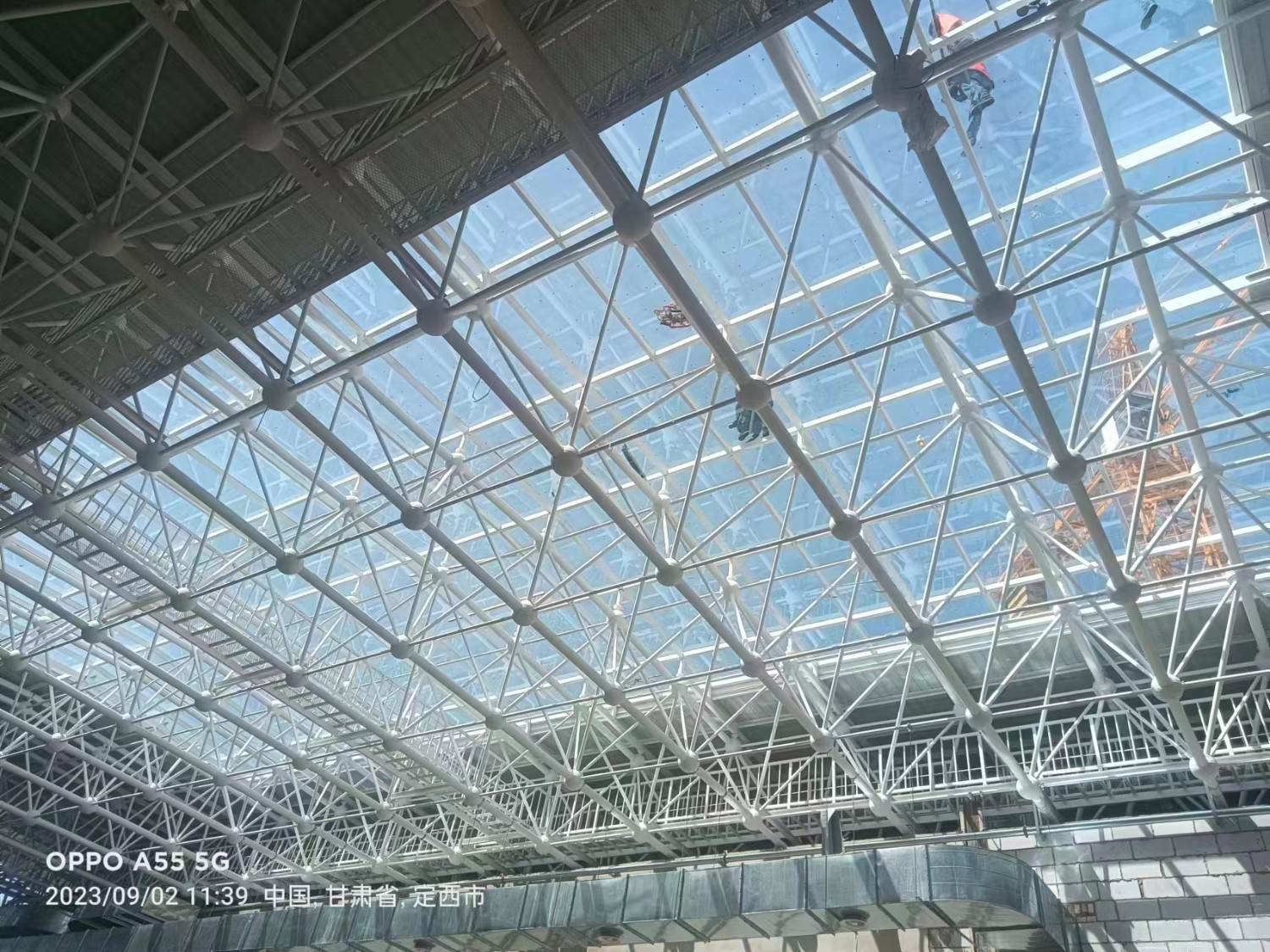 山東華中工程案例——甘肅定西游泳館、體育館網(wǎng)架工程